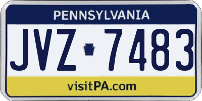 PA license plate JVZ7483