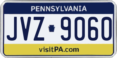 PA license plate JVZ9060