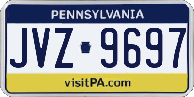 PA license plate JVZ9697