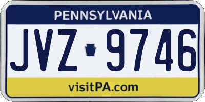 PA license plate JVZ9746