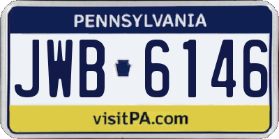 PA license plate JWB6146