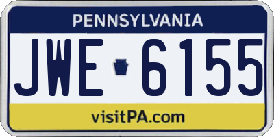 PA license plate JWE6155