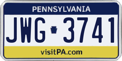 PA license plate JWG3741