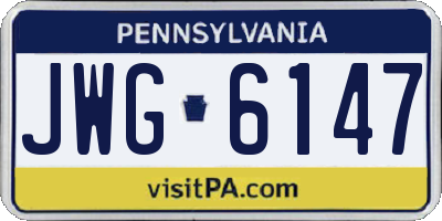 PA license plate JWG6147
