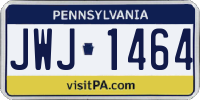 PA license plate JWJ1464
