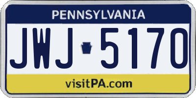 PA license plate JWJ5170