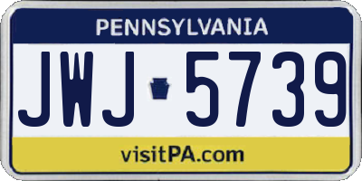PA license plate JWJ5739