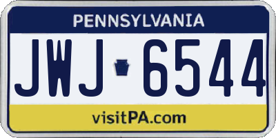 PA license plate JWJ6544