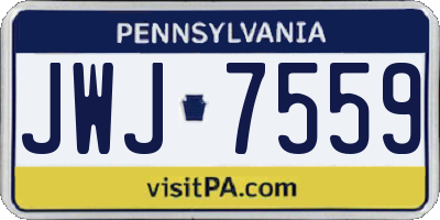 PA license plate JWJ7559