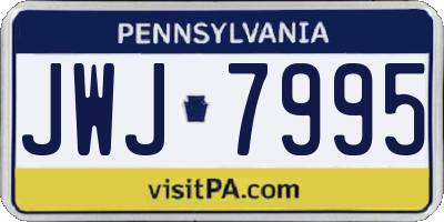 PA license plate JWJ7995