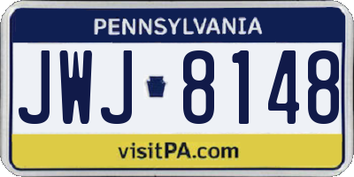 PA license plate JWJ8148