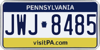 PA license plate JWJ8485
