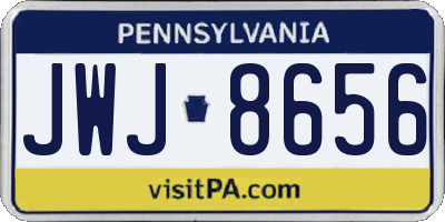 PA license plate JWJ8656