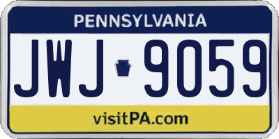 PA license plate JWJ9059