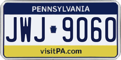 PA license plate JWJ9060