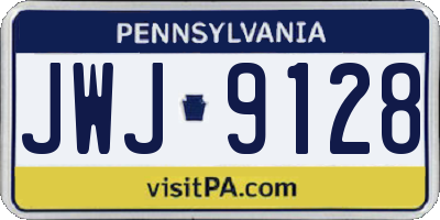 PA license plate JWJ9128