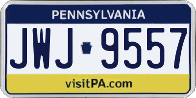 PA license plate JWJ9557