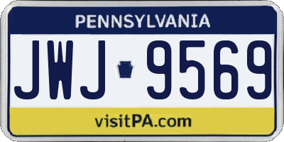 PA license plate JWJ9569