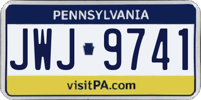 PA license plate JWJ9741