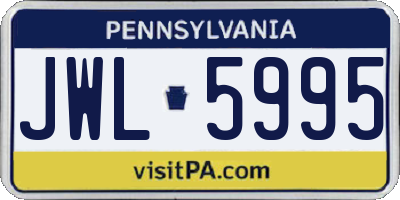 PA license plate JWL5995