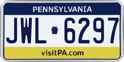 PA license plate JWL6297