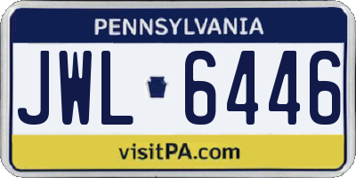 PA license plate JWL6446
