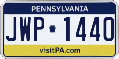 PA license plate JWP1440