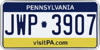 PA license plate JWP3907