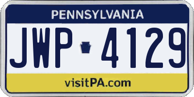 PA license plate JWP4129