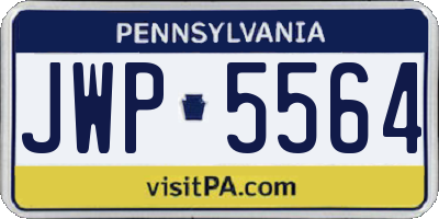 PA license plate JWP5564