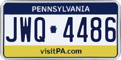 PA license plate JWQ4486