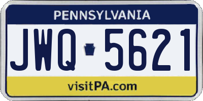 PA license plate JWQ5621
