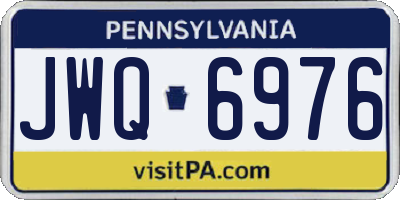 PA license plate JWQ6976