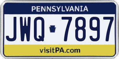 PA license plate JWQ7897