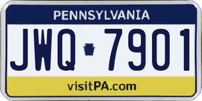 PA license plate JWQ7901