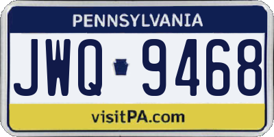 PA license plate JWQ9468