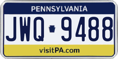 PA license plate JWQ9488