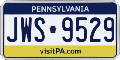 PA license plate JWS9529