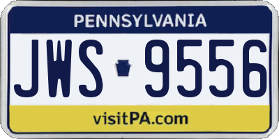 PA license plate JWS9556