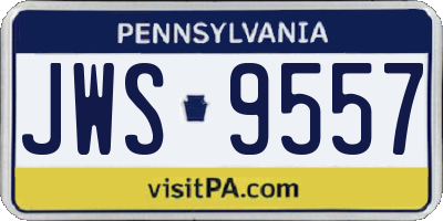 PA license plate JWS9557