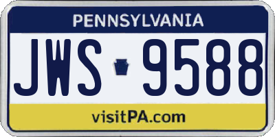 PA license plate JWS9588