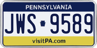 PA license plate JWS9589