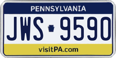 PA license plate JWS9590