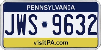 PA license plate JWS9632