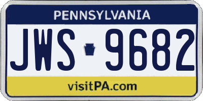 PA license plate JWS9682