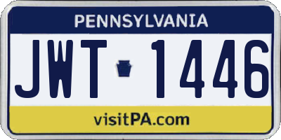 PA license plate JWT1446