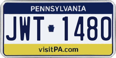 PA license plate JWT1480