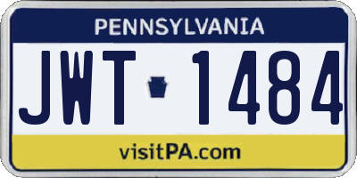 PA license plate JWT1484
