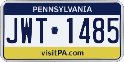PA license plate JWT1485