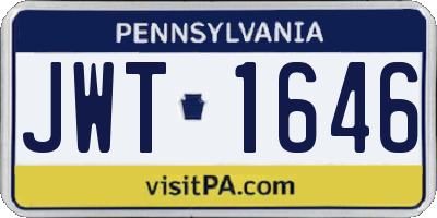 PA license plate JWT1646